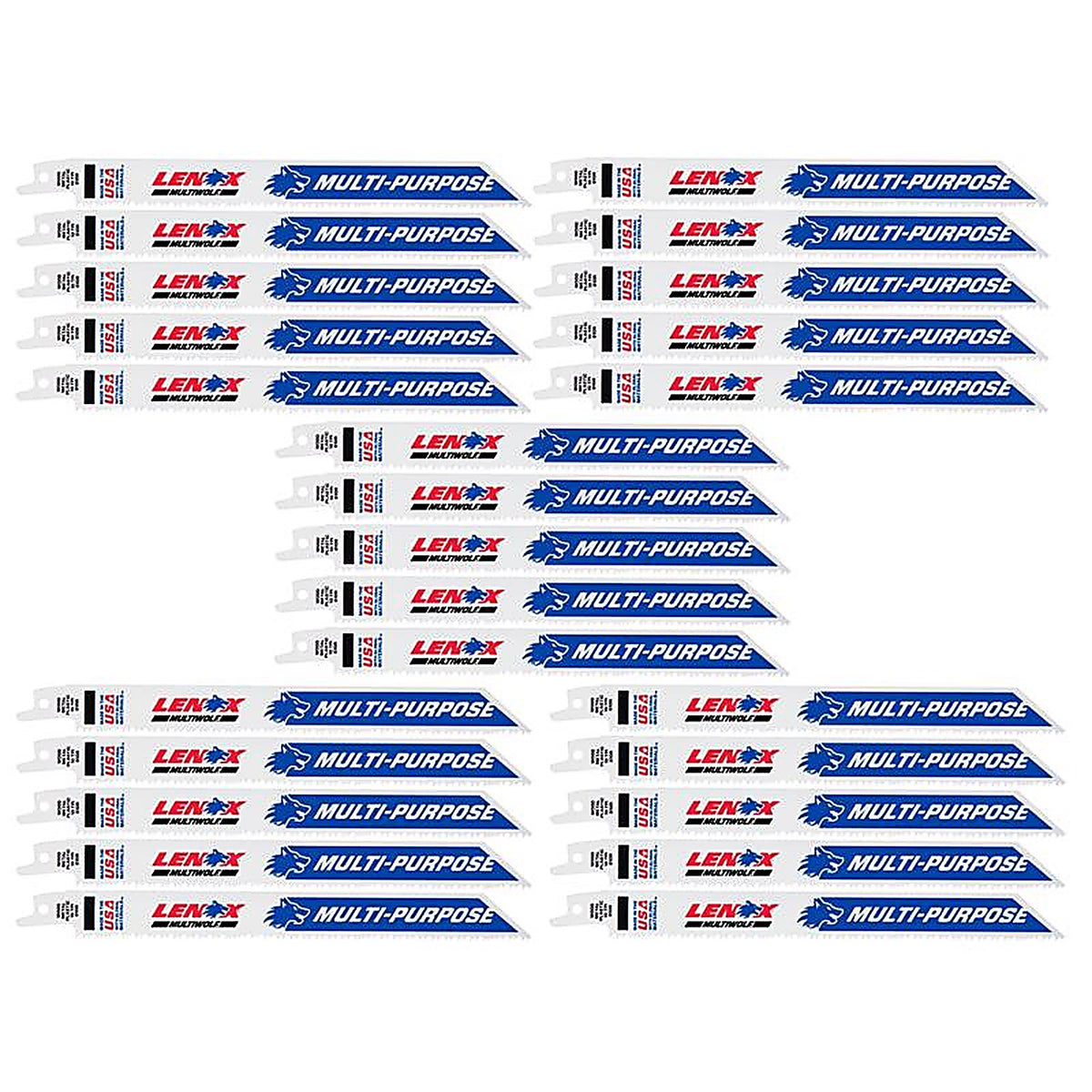 Lenox - 20590B810R - MULTIWOLF 8 in. Bi-Metal WAVE EDGE Reciprocating Saw Blade 10 TPI 25 pk