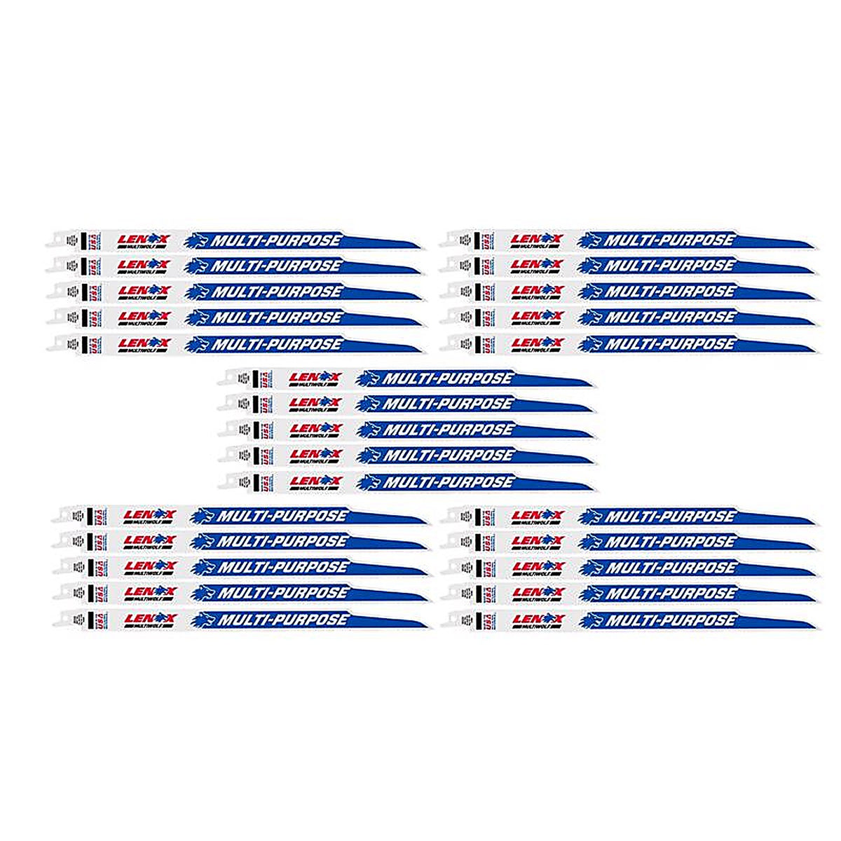 Lenox - 20491B110R - MULTIWOLF 12 in. Bi-Metal WAVE EDGE Reciprocating Saw Blade 10/14 TPI 25 pk