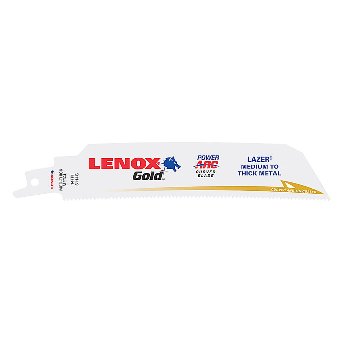 Lenox - 210946114GR - Gold 6 in. Bi-Metal Reciprocating Saw Blade 14 TPI 5 pk