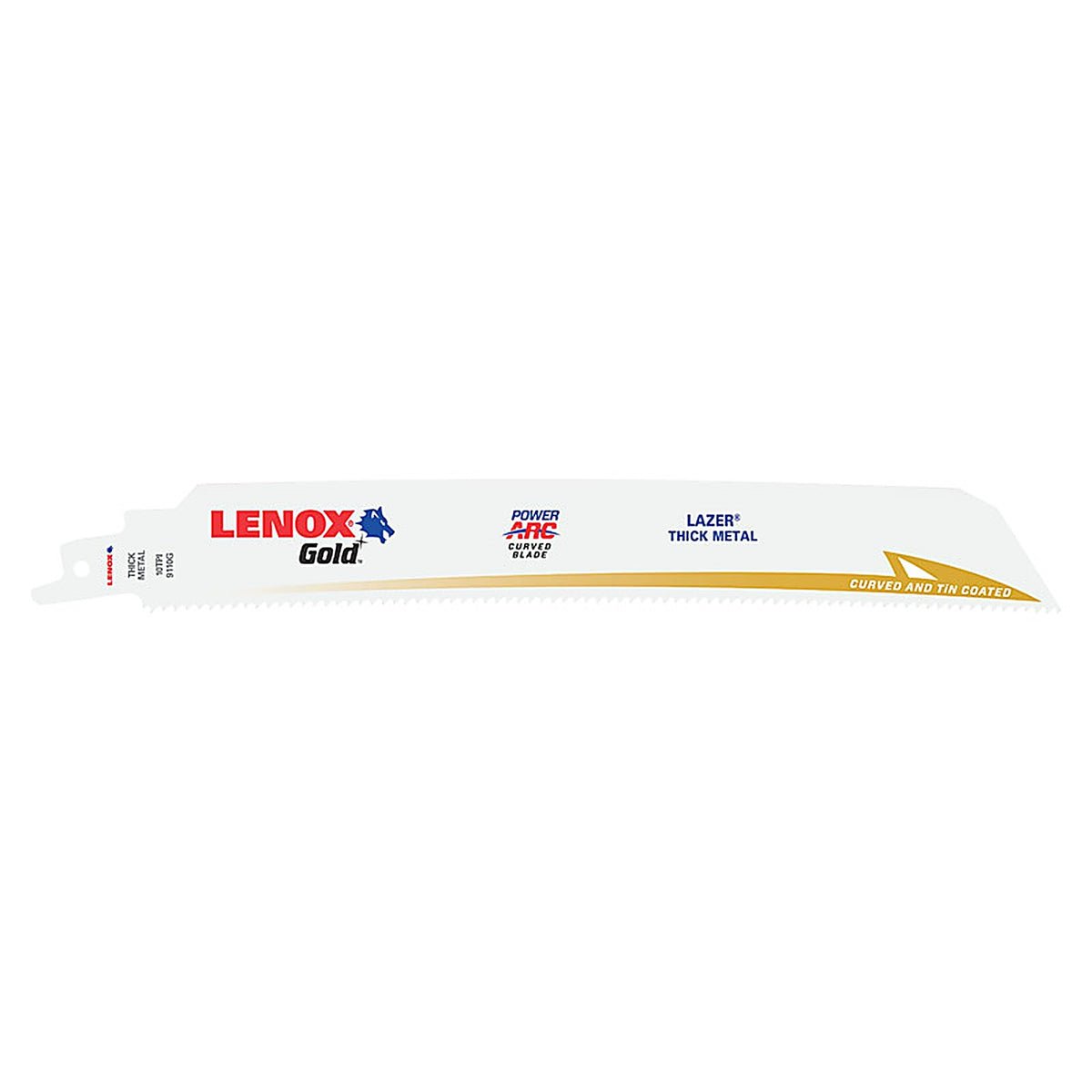 Lenox - 210979110GR - Gold 9 in. Bi-Metal Reciprocating Saw Blade 10 TPI 5 pk