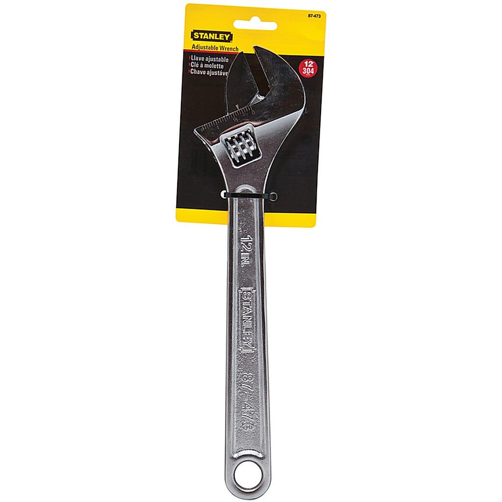 Stanley - 87-473 - Metric and SAE Adjustable Wrench 12 in. L 1 pc