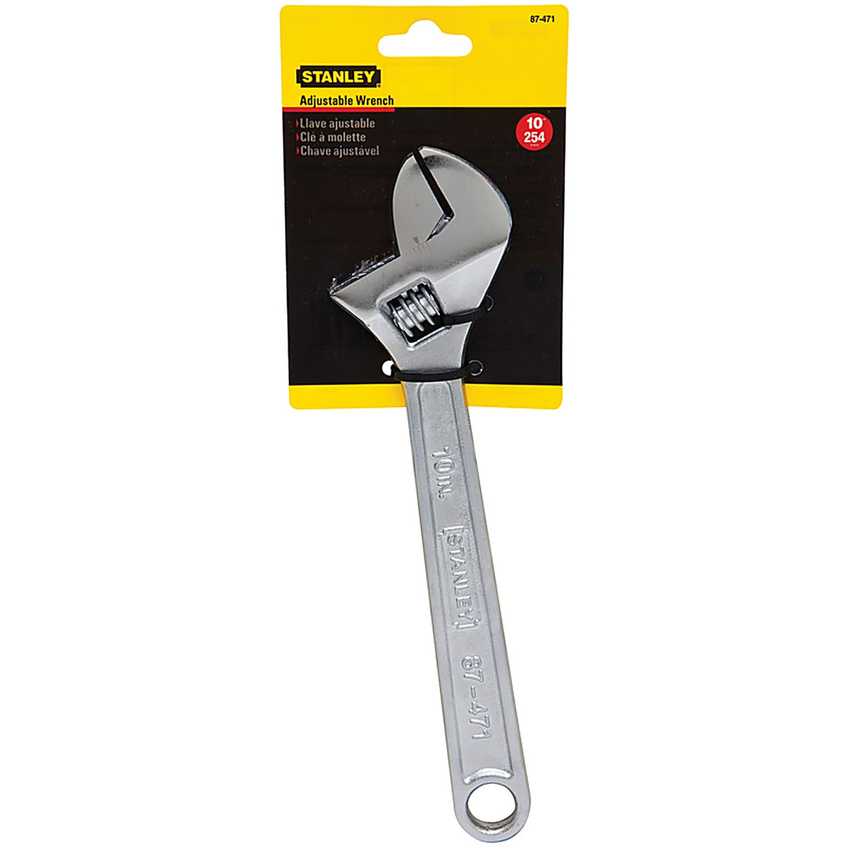 Stanley - 87-471 - Metric and SAE Adjustable Wrench 10 in. L 1 pc