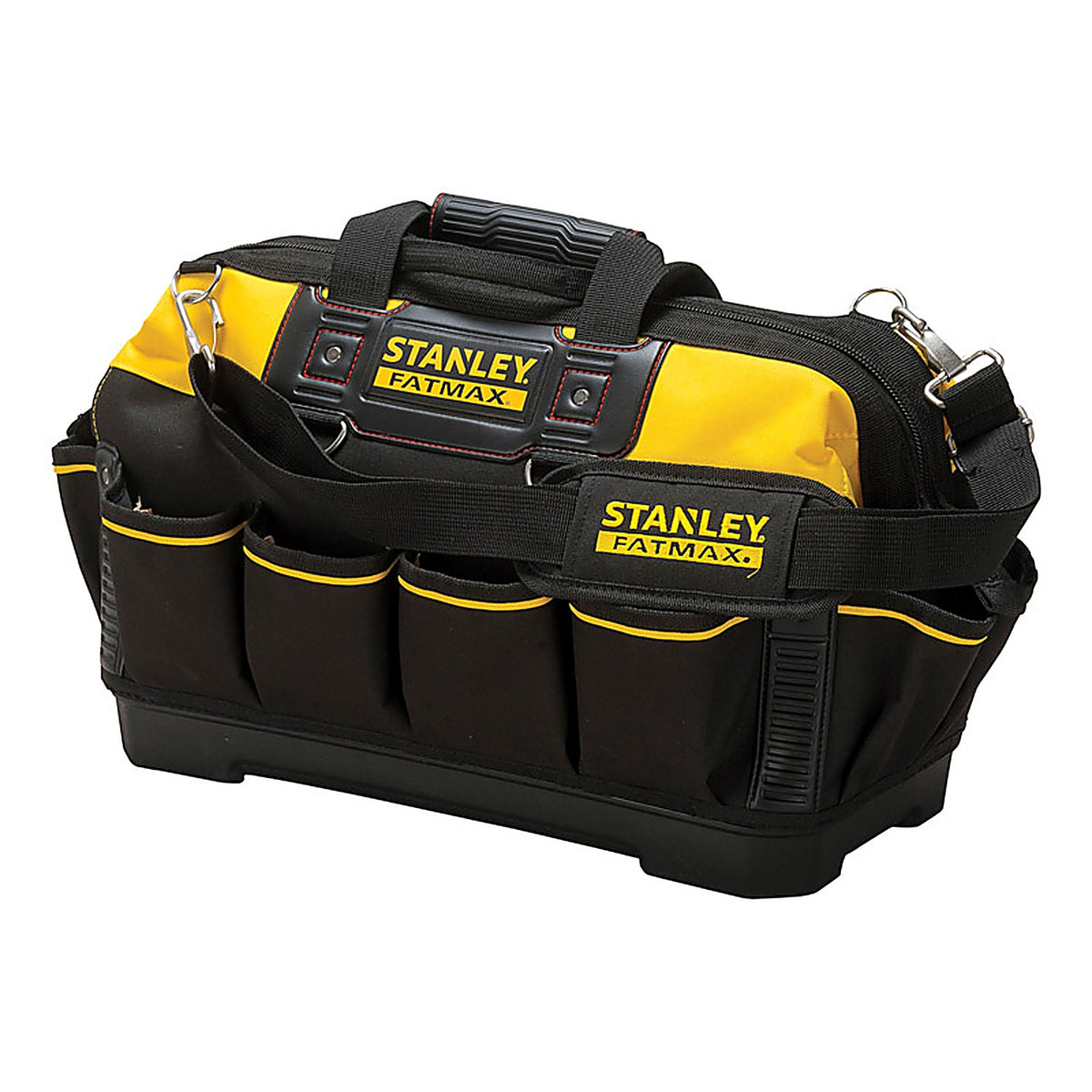 Stanley - 518150M - FatMax 10 in. W X 12 in. H Polyester Tool Bag 16 pocket Black/Yellow 1 pc