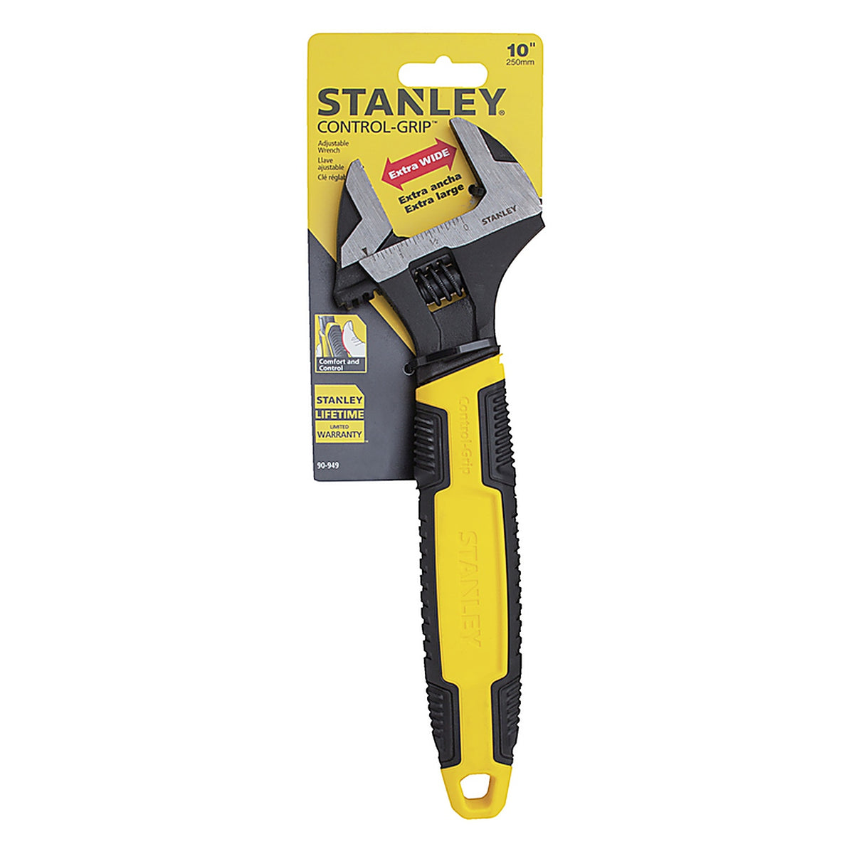 Stanley - 90-949 - MaxSteel Metric and SAE Adjustable Wrench 10 in. L 1 pc