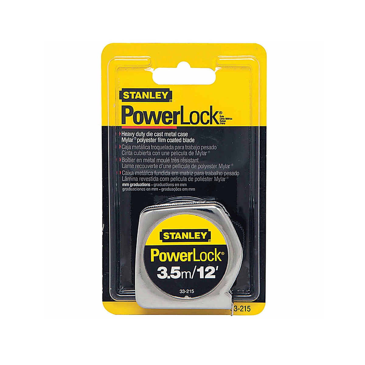 Stanley - 33-215 - PowerLock 12 ft. L X 0.5 in. W Tape Measure 1 pk