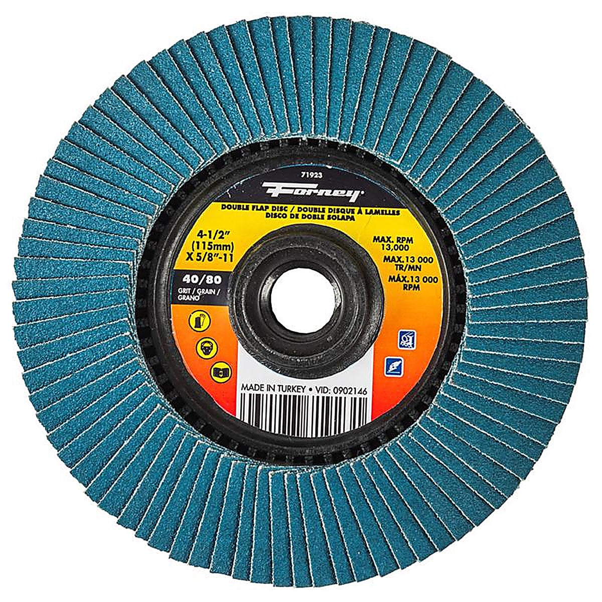 Forney - 71923 - 4-1/2 in. D X 1/4 in. thick T Masonry Grinding Wheel 1 pc