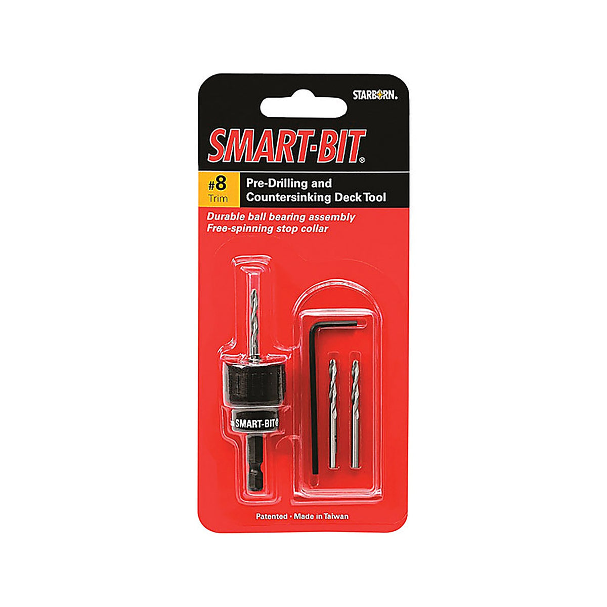Starborn - BDA141 - Smart-Bit #8 Stainless Steel Pre-Drilling and Countersinking Tool 4 pc