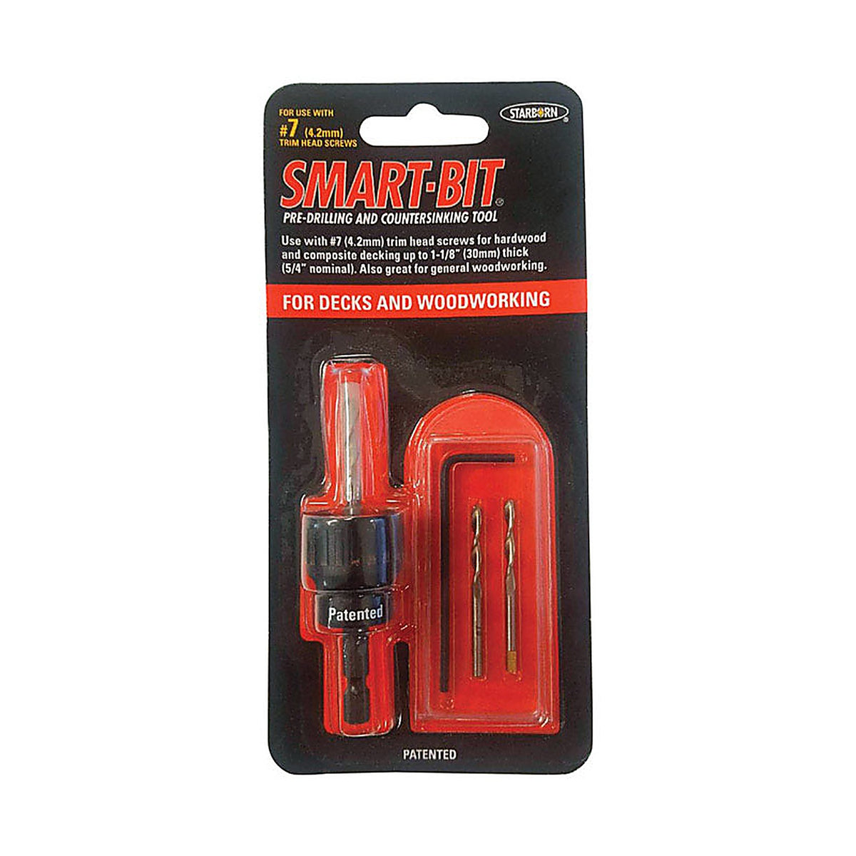 Starborn - BDA140 - Smart-Bit #7 Stainless Steel Pre-Drilling and Countersinking Tool 4 pc