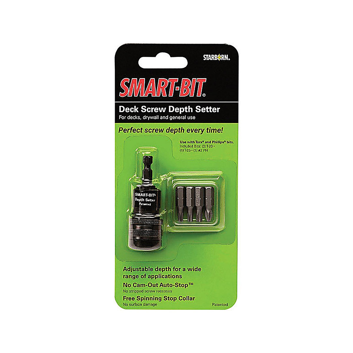Starborn - BDA565A - Smart-Bit Stainless Steel Screw Depth Setter Kit Hex Shank 6 pc