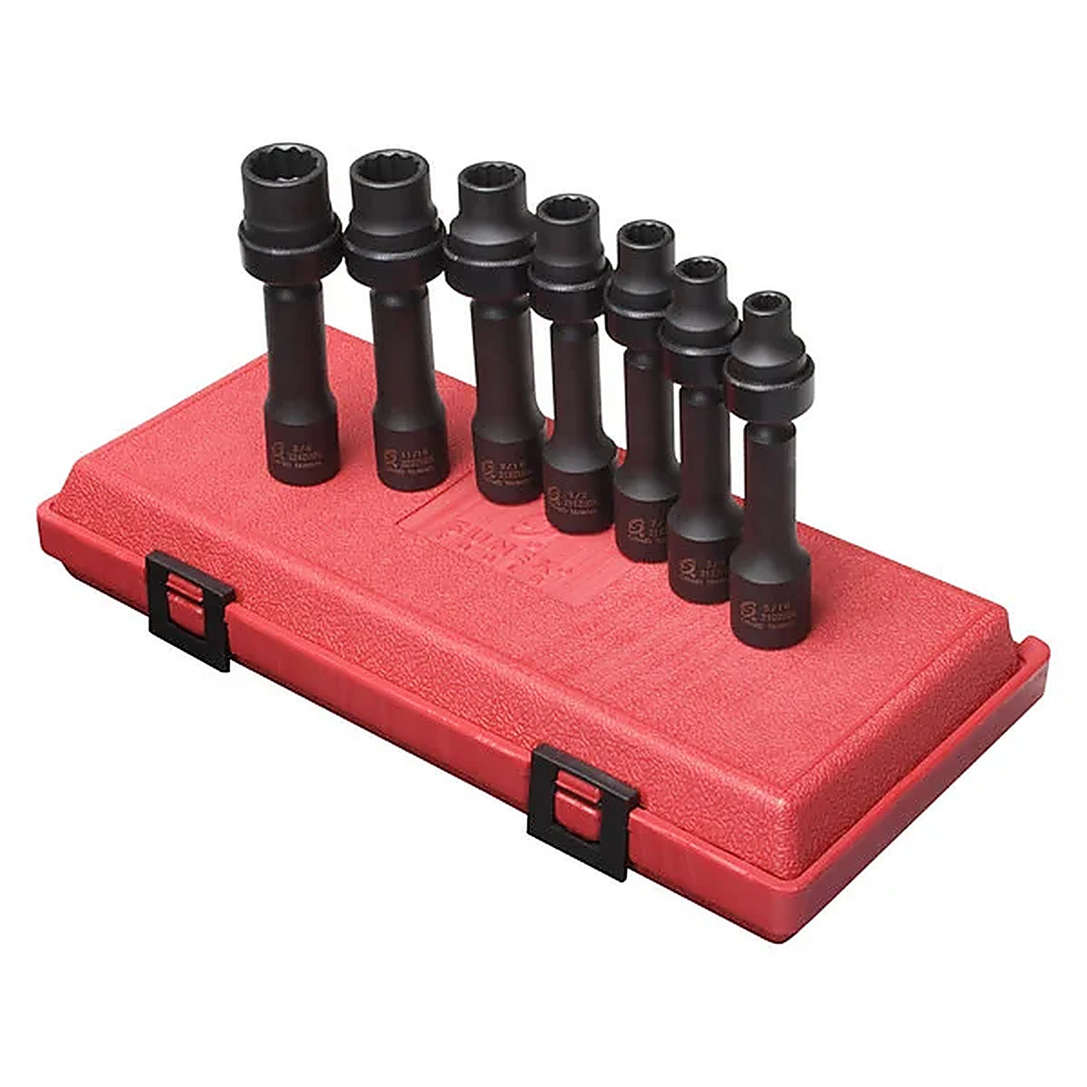 Sunex Tools - 2696 - 7 Pc. 1/2 in Drive 12 Point SAE Driveline Limited Clearance Impact Socket Set