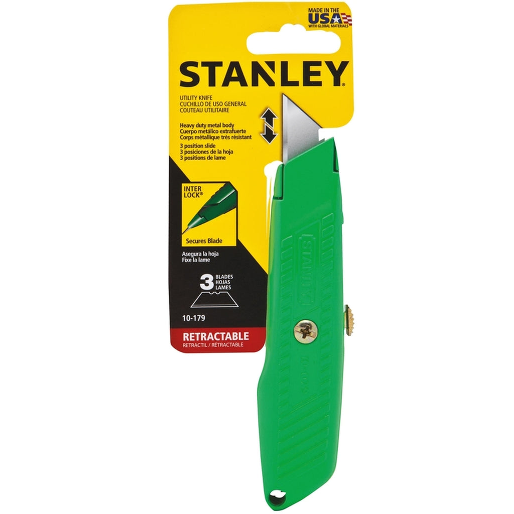 Stanley - 10-179 - Retractable Utility Knife Green - 1/Pack