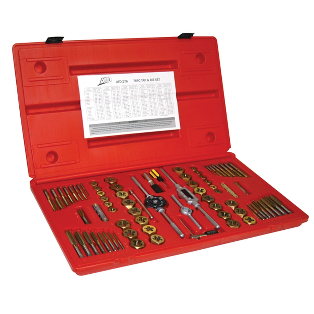ATD - 276 - Machine Screw, Fractional & Metric Tap & Die Set, 76 pc.