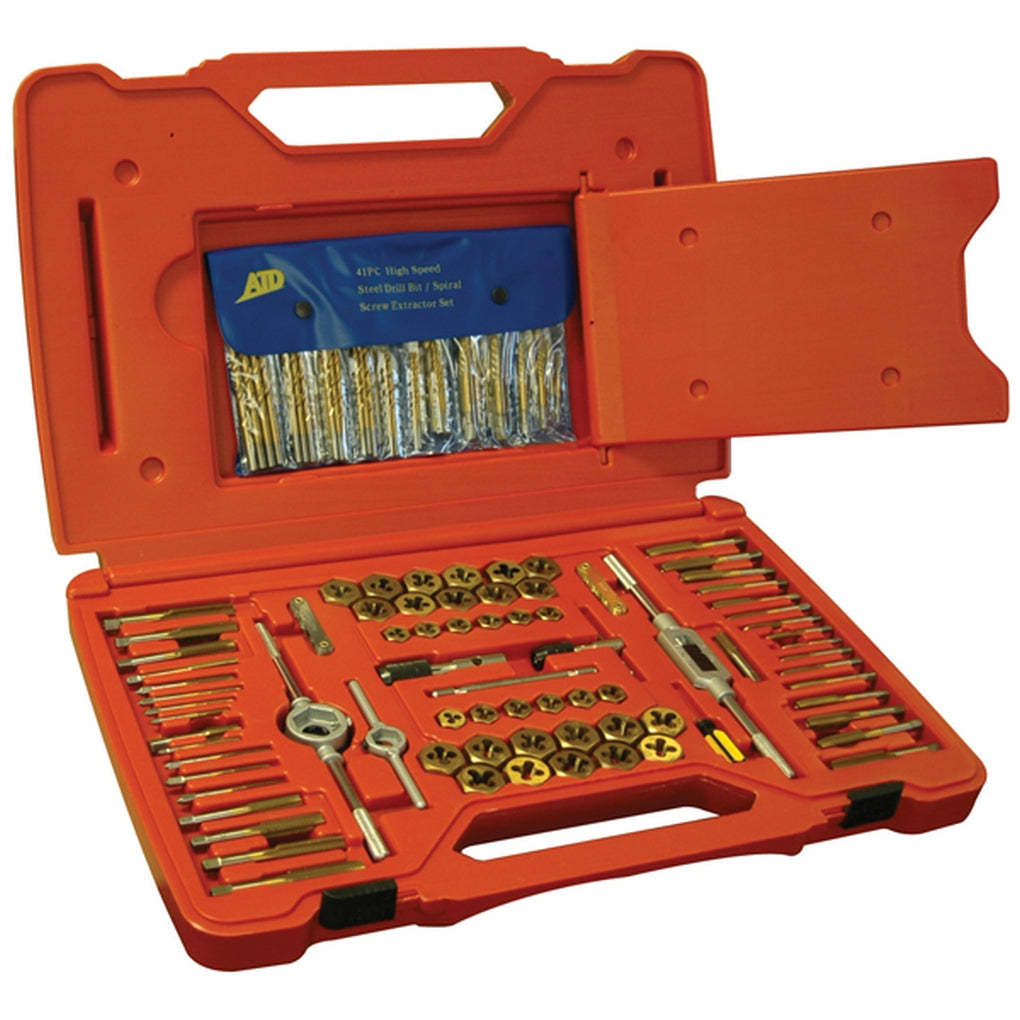 ATD - 277 - Machine Screw, Fractional & Metric Tap & Die Drill Bit Set, 117 pc.