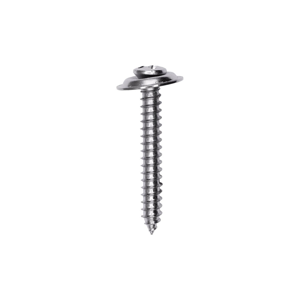 Auveco - 2773 - 8 x 1-1/4 in Phillips Oval Head Sems Tapping Screw Countersunk Chrome