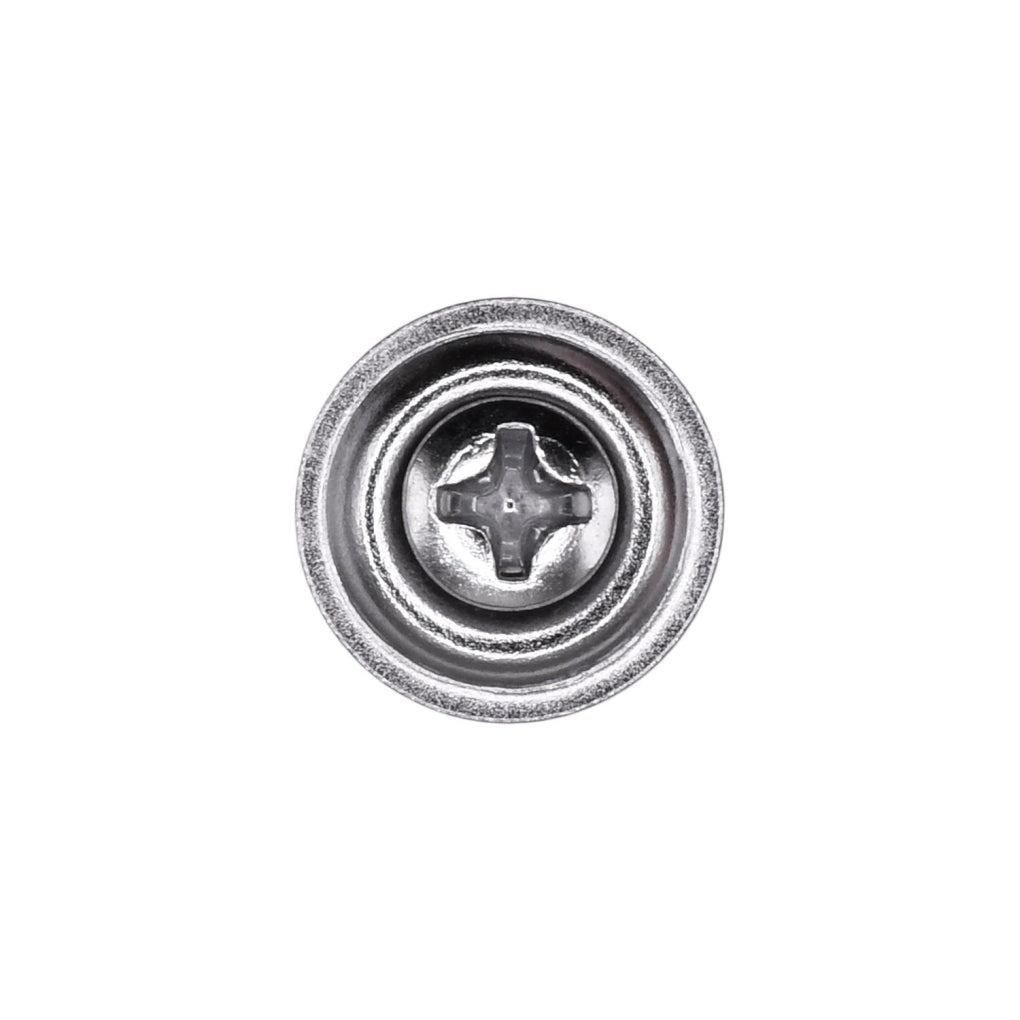 Auveco - 2773 - 8 x 1-1/4 in Phillips Oval Head Sems Tapping Screw Countersunk Chrome