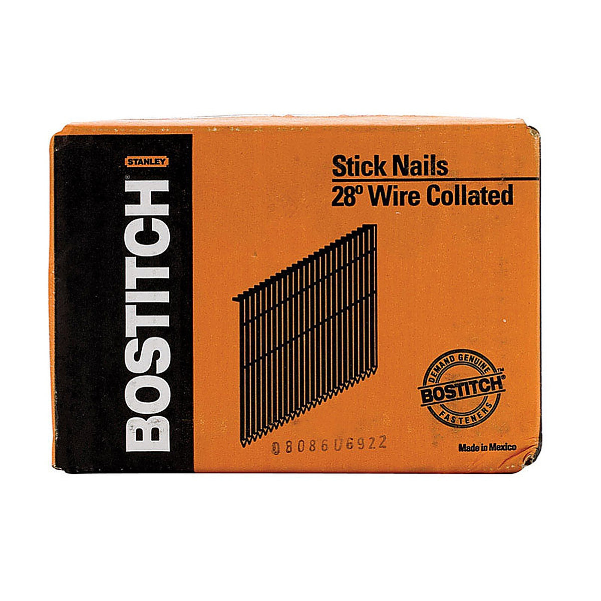 Stanley Bostitch - S6DGAL-FH - 2 in. 11 Ga. Straight Strip Framing Nails 28 deg. Smooth Shank - 2000/Pack