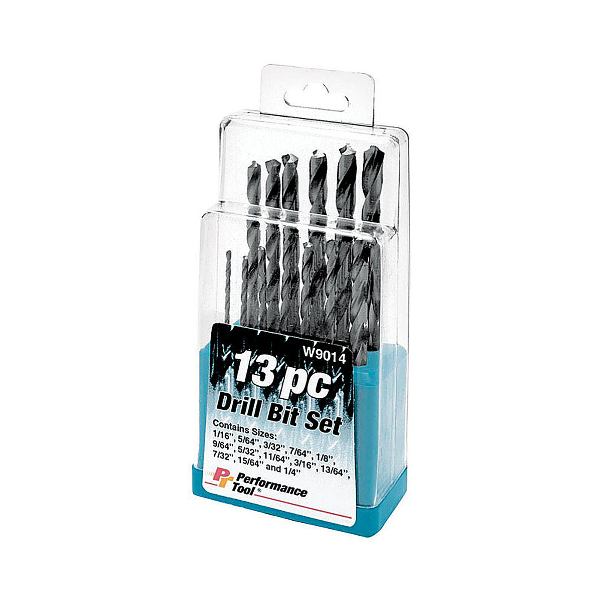 Performance Tool - W9014 - High Speed Steel Drill Bit Set Hex Shank 13 pc