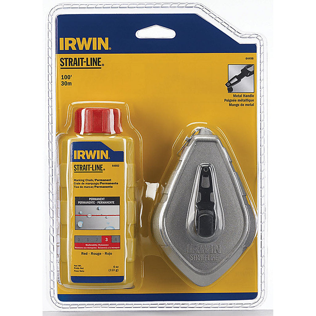 Irwin - 1932881 - Strait-Line 4 oz. Red Twisted Chalk and Reel Set 100 ft.