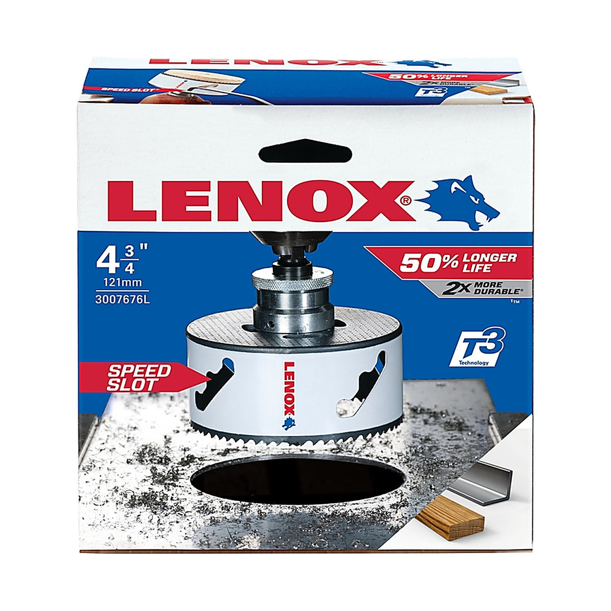 Lenox - 3007676L - Speed Slot 4-3/4 in. Dia. x 1.5 in. L Bi-Metal Hole Saw 1/pc.