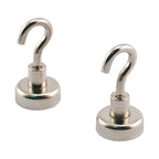 Master Magnetics - 7632 - 1.4 in. Neodymium Magnetic Hook 28 lb. pull 42 MGOe Silver 2/pc.