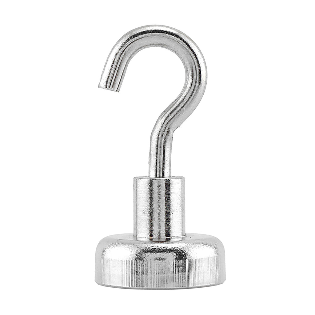 Master Magnetics - 7632 - 1.4 in. Neodymium Magnetic Hook 28 lb. pull 42 MGOe Silver 2/pc.