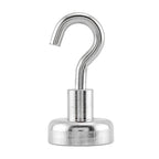 Master Magnetics - 7632 - 1.4 in. Neodymium Magnetic Hook 28 lb. pull 42 MGOe Silver 2/pc.