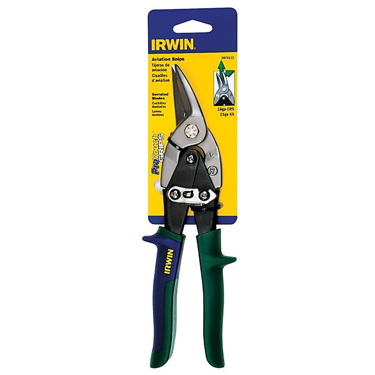 Irwin - 2073112 - 10 in. Drop Forged Steel Right/Straight Aviation Snips 18 Ga. 1 pk