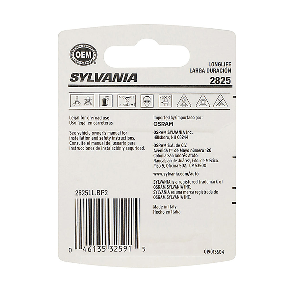 Sylvania - 2825LLBP2 - 2825 Long Life Mini Bulb, 2 Pack