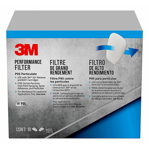 3M - 5P71P10-C - P95 Paint Spray and Pesticide Application Particulate Filter 5000/6000-Series White 10 pk