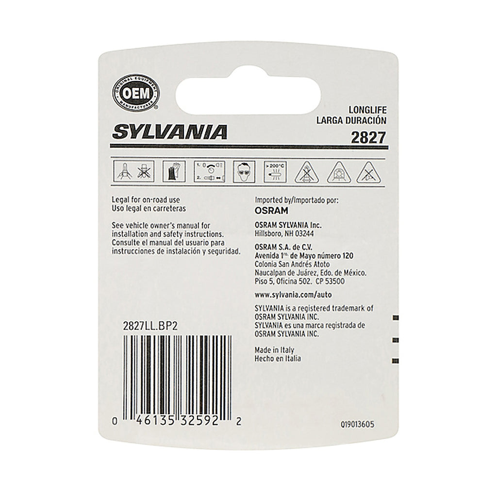 Sylvania - 2827LLBP2 - 2827 Long Life Mini Bulb, 2 Pack