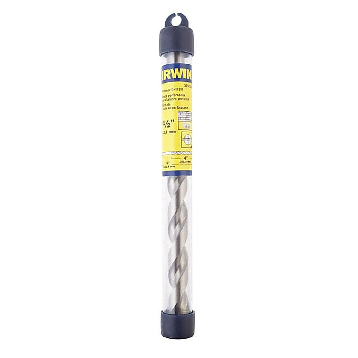 Irwin - 326015 - 1/2 in. x 6 in. L High Speed Steel Percussion Drill Bit 1/pc.