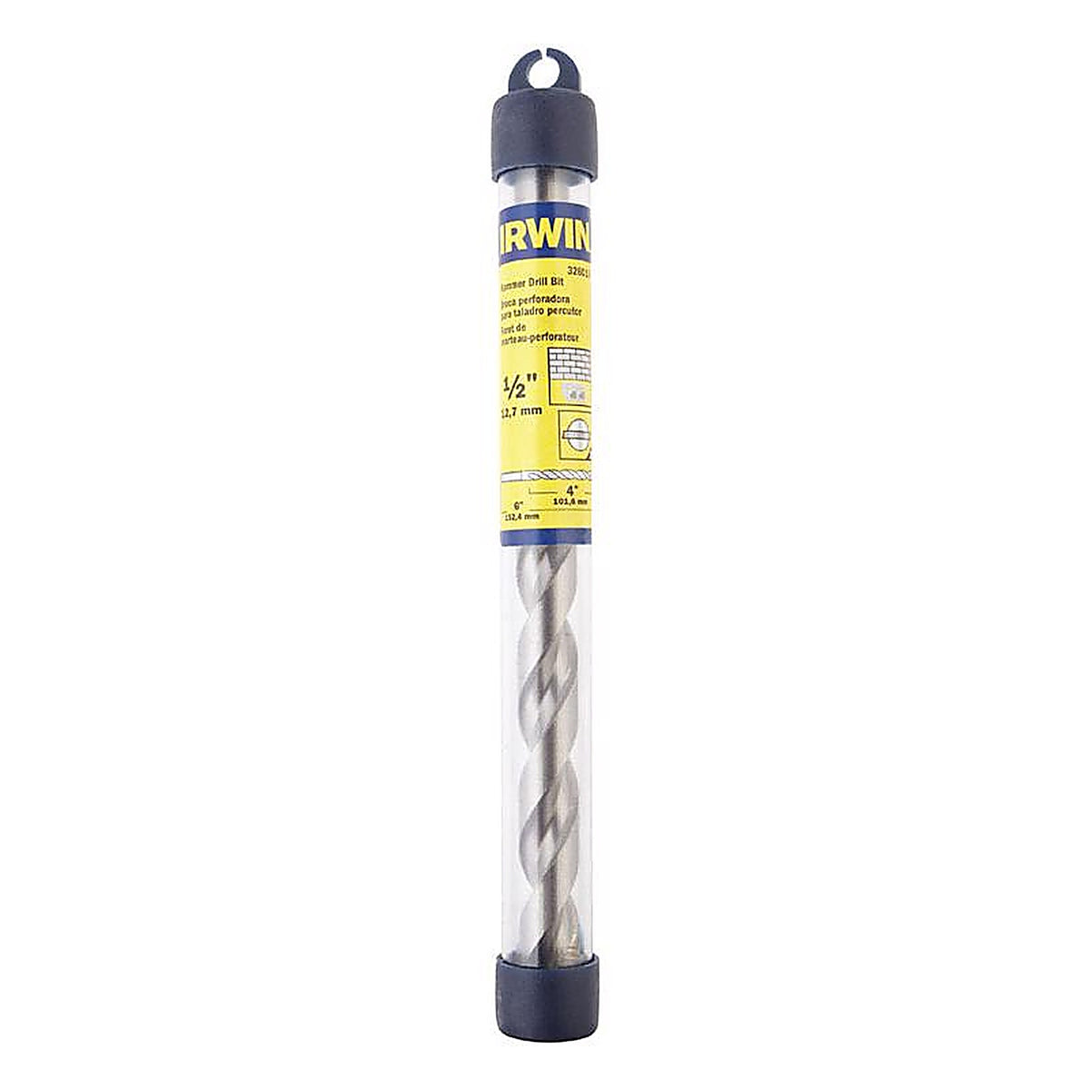 Irwin - 326015 - 1/2 in. x 6 in. L High Speed Steel Percussion Drill Bit 1/pc.