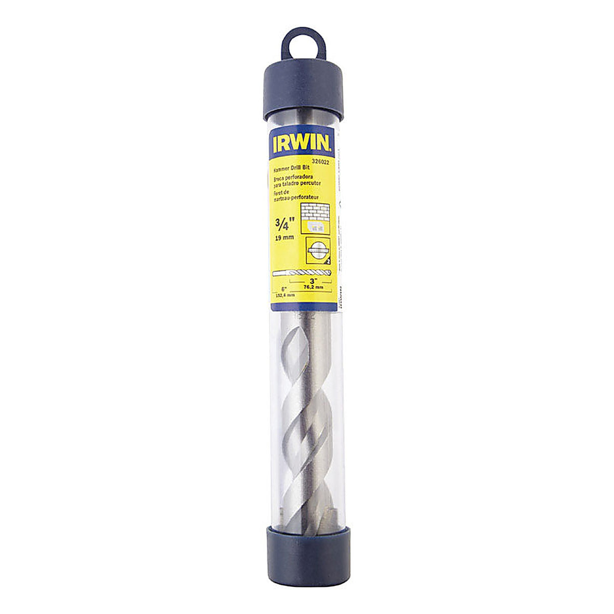 Irwin - 326022 - 3/4 in. x 6 in. L High Speed Steel Percussion Drill Bit 1/pc.