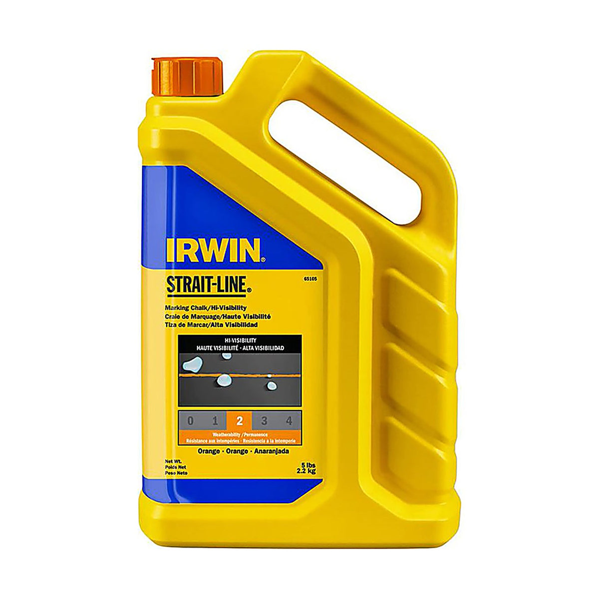 Irwin - 65105 - Strait-Line 5 lb Permanent Marking Chalk Orange 1 pk