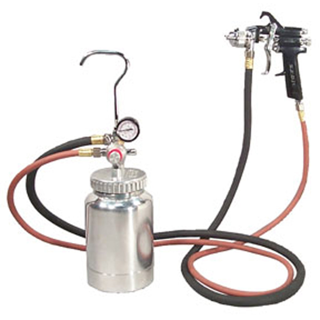 Astro Pneumatic - 2PG8S - 2 Quart Pressure Pot with Silver Gun and Hose, 1.7mm Nozzle