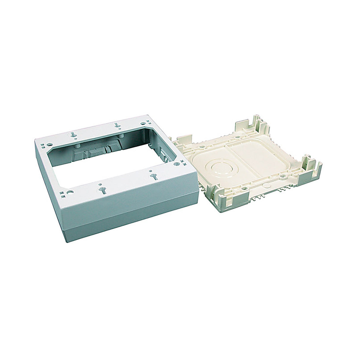 Legrand - NM3-2 - Wiremold 2-1/8 in. Square Plastic 2 gang Outlet Box Ivory