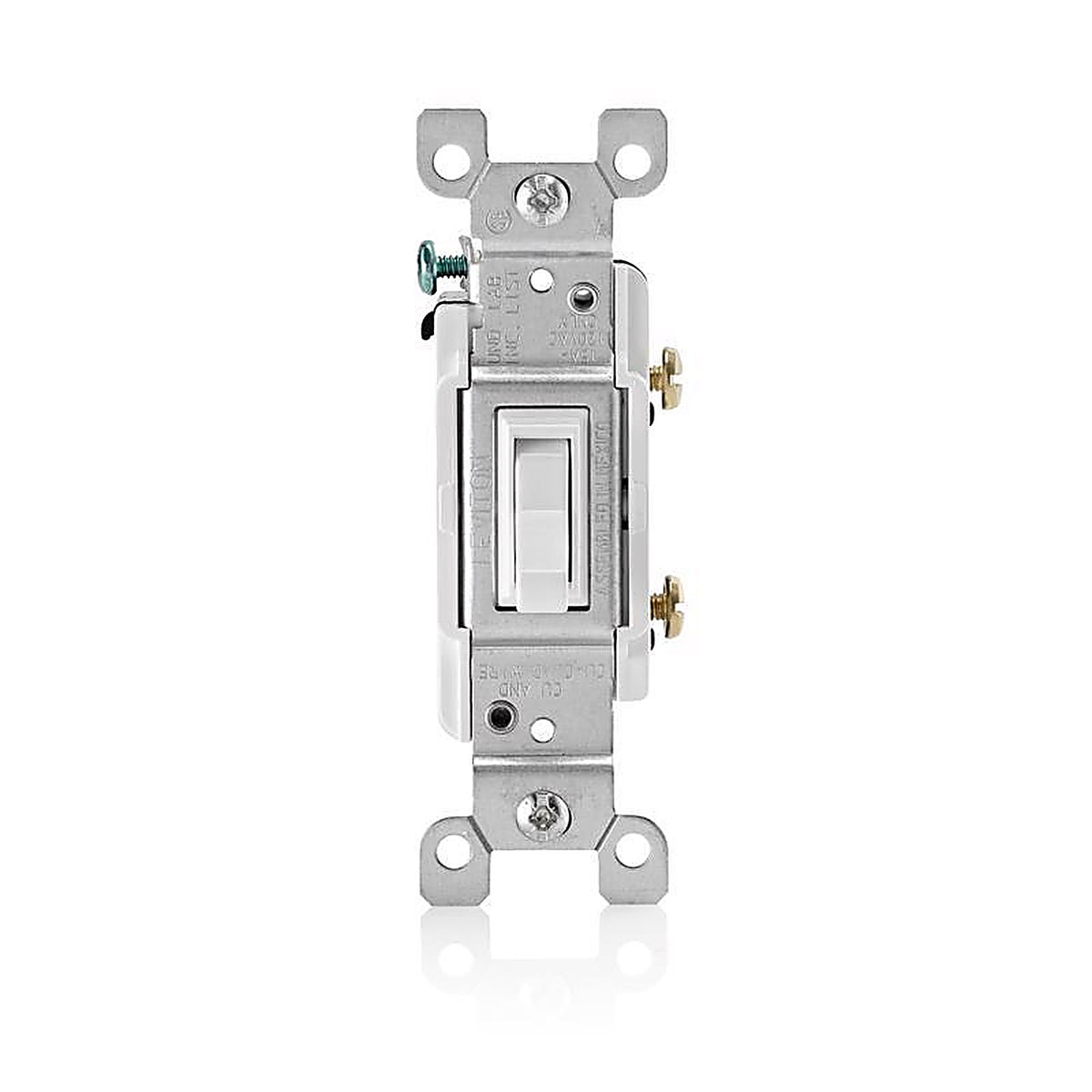 Leviton - A1451-2AW - 15 amps Single Pole Antimicrobial Treated Toggle Switch White 1 pk