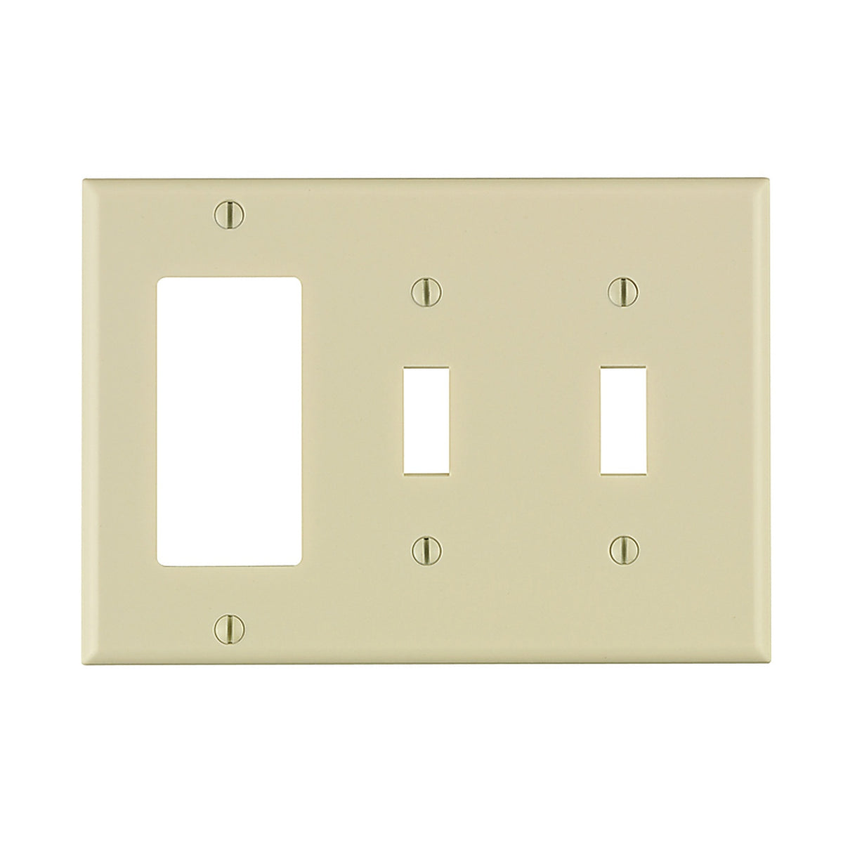 Leviton - 80421-T - Almond 3 gang Thermoset Plastic Decorator/Toggle Wall Plate 1 pk
