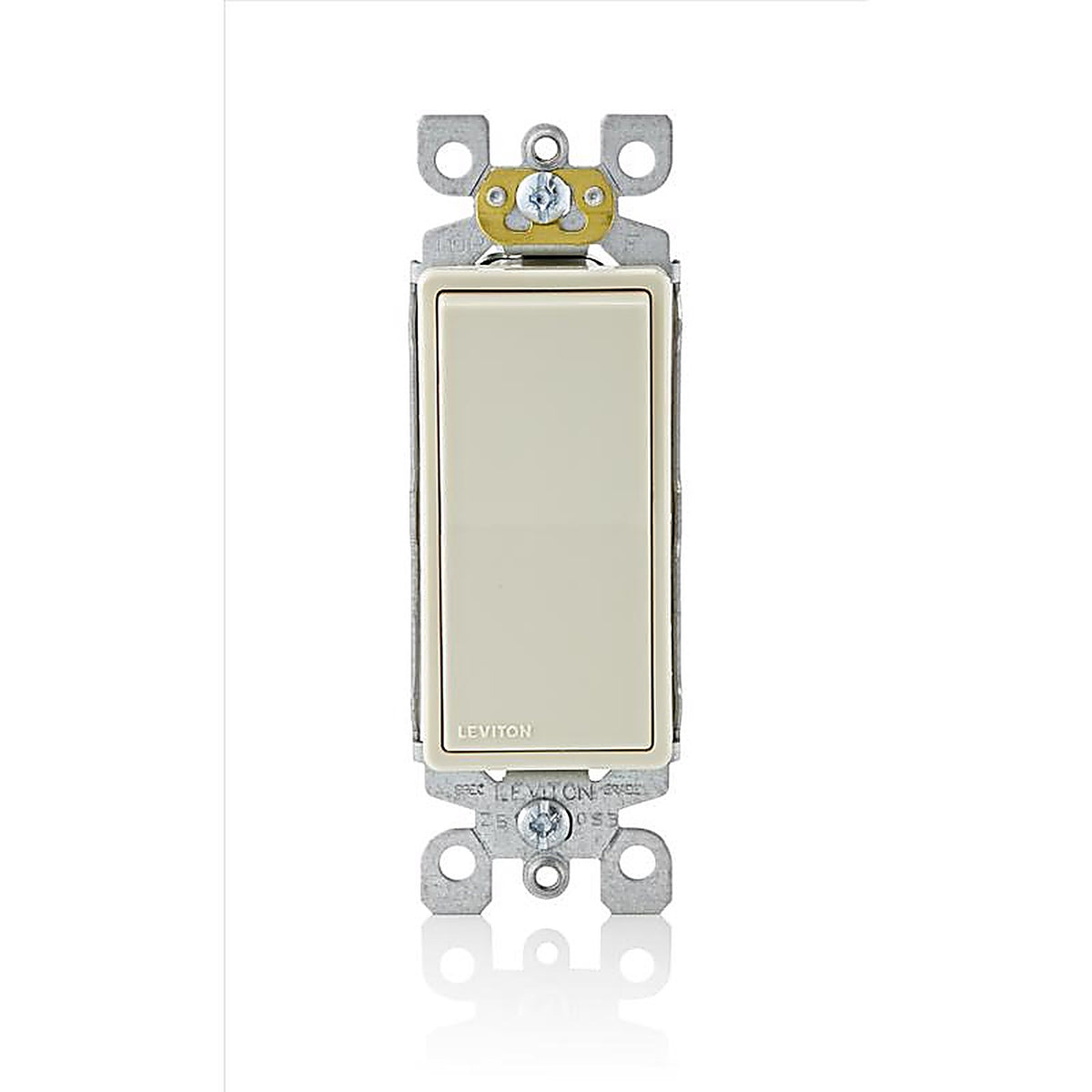 Leviton - 5604-T - Decora 15 amps Four Pole Rocker AC Quiet Switch Light Almond - 1/Pack