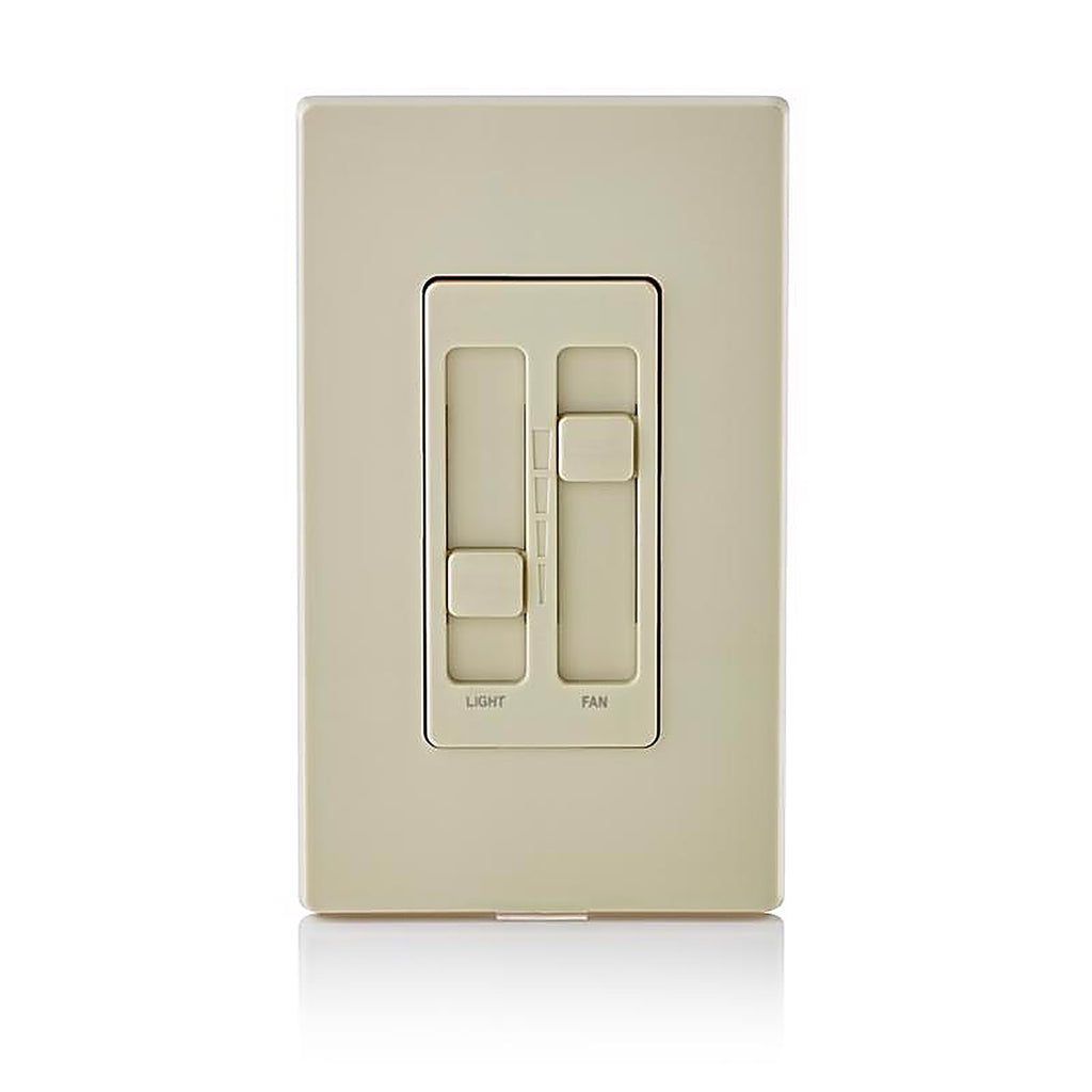 Leviton - 66DF-I - Decora SureSlide Ivory Fan/LED Dimmer Slide Switch - 1/Pack
