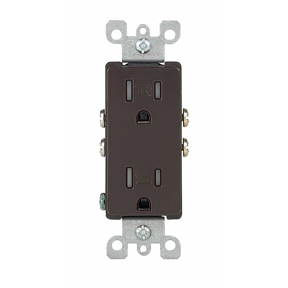 Leviton - T5325-D - Decora 15 amps 125 V Duplex Brown Outlet 5-15R 1 pk