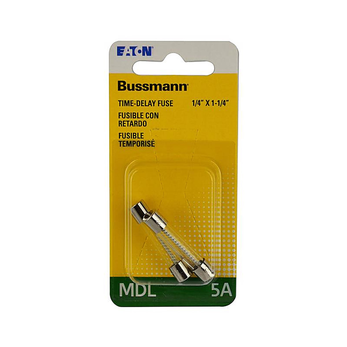 Bussmann - BP/MDL-5 - 5 amps Time Delay Glass Fuse - 2/Pack