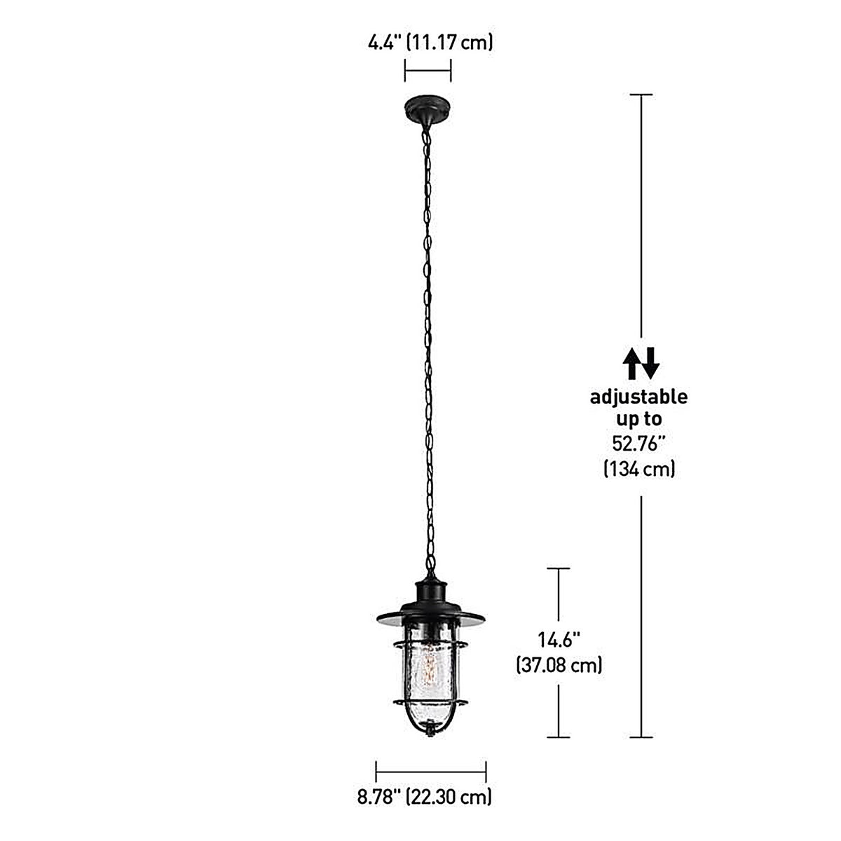 Globe Electric - 44310 - Vintage Turner Black 1 lights Pendant Light