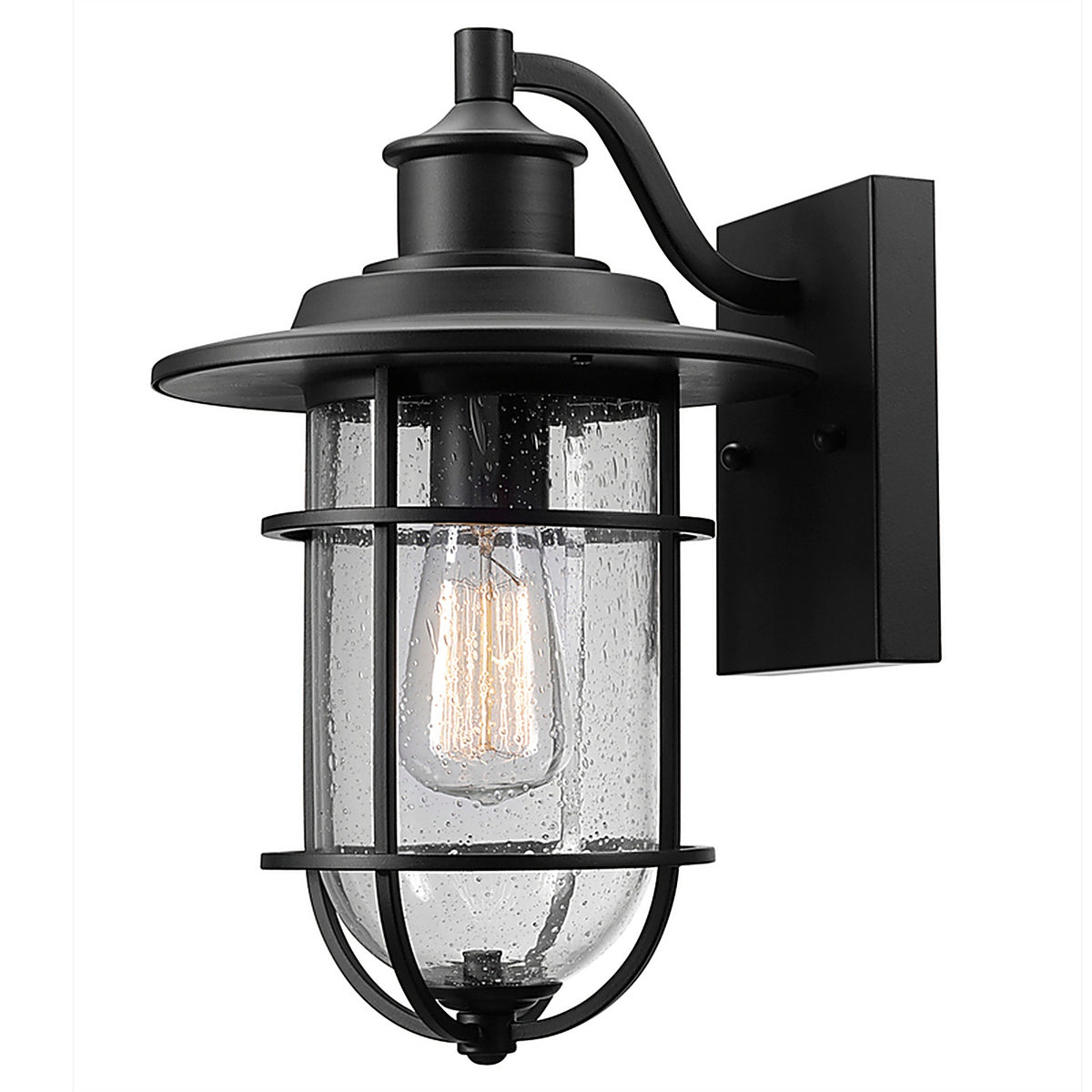Globe Electric - 44308 - Vintage 1-Light Natural Black Turner Wall Sconce