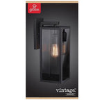 Globe Electric - 44314 - Vintage 1-Light Matte Black Hurley Wall Sconce