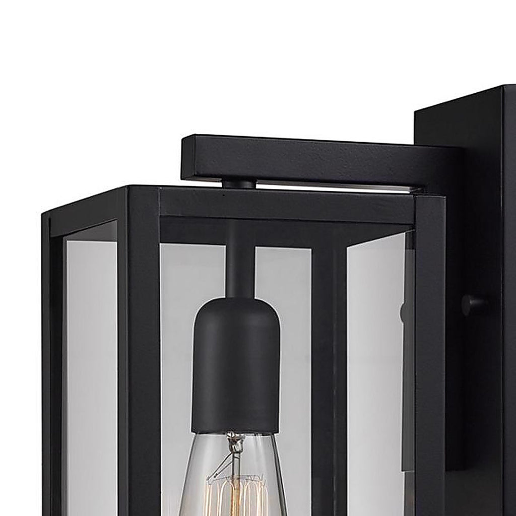 Globe Electric - 44314 - Vintage 1-Light Matte Black Hurley Wall Sconce