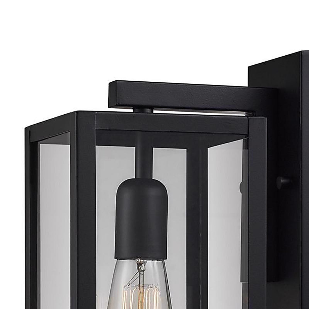 Globe Electric - 44314 - Vintage 1-Light Matte Black Hurley Wall Sconce