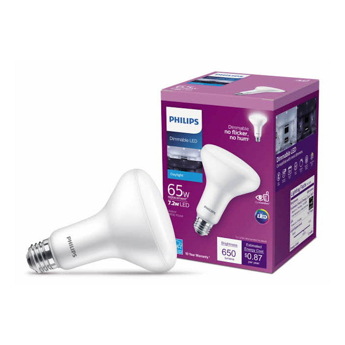 Philips - 548107 - BR30 E26 (Medium) LED Floodlight Bulb Daylight 65 Watt Equivalence 1 pk