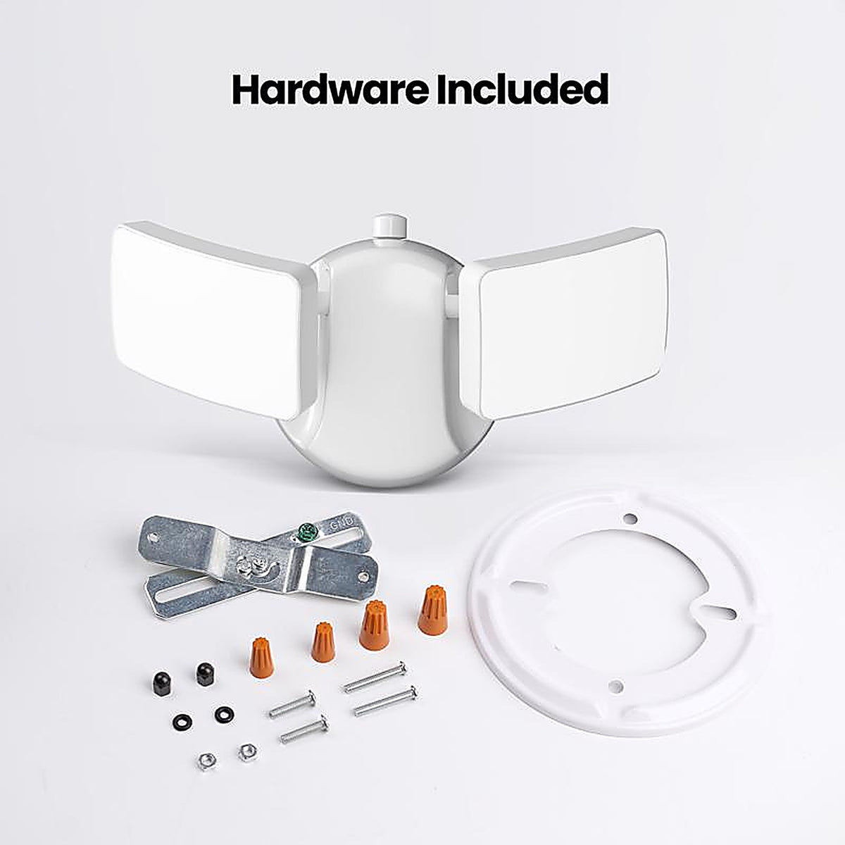 Feit Electric - S9DFL/850/DD/WH - Dusk to Dawn Hardwired LED White Security Floodlight