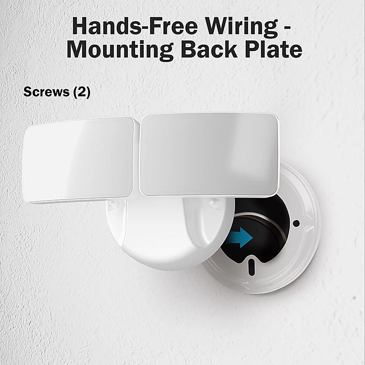 Feit Electric - S9DFL/850/WH - Switch Hardwired LED White Security Floodlight